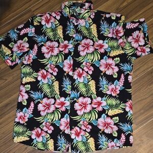 Tropical Floral Men's Shirt Size Large